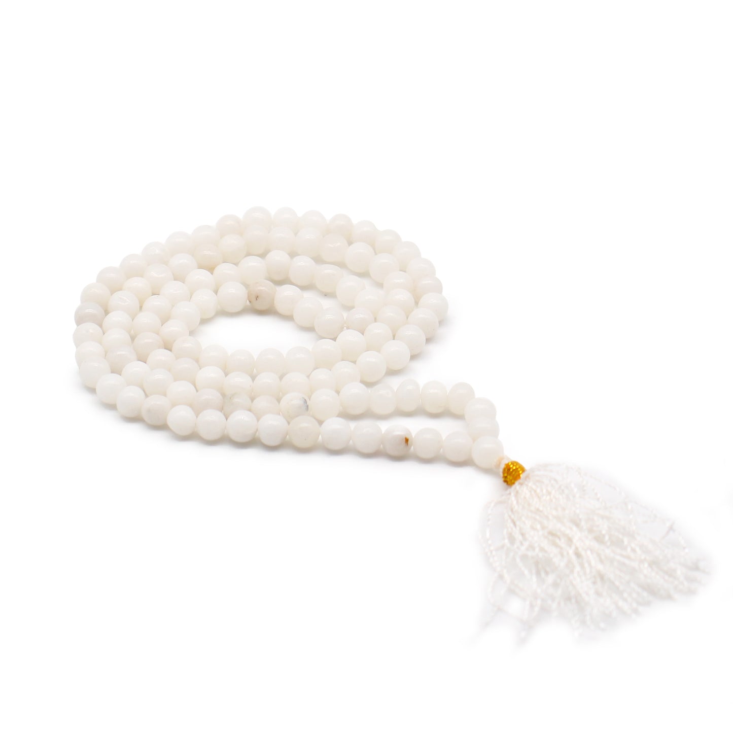 White Quartz Bead Mala 108