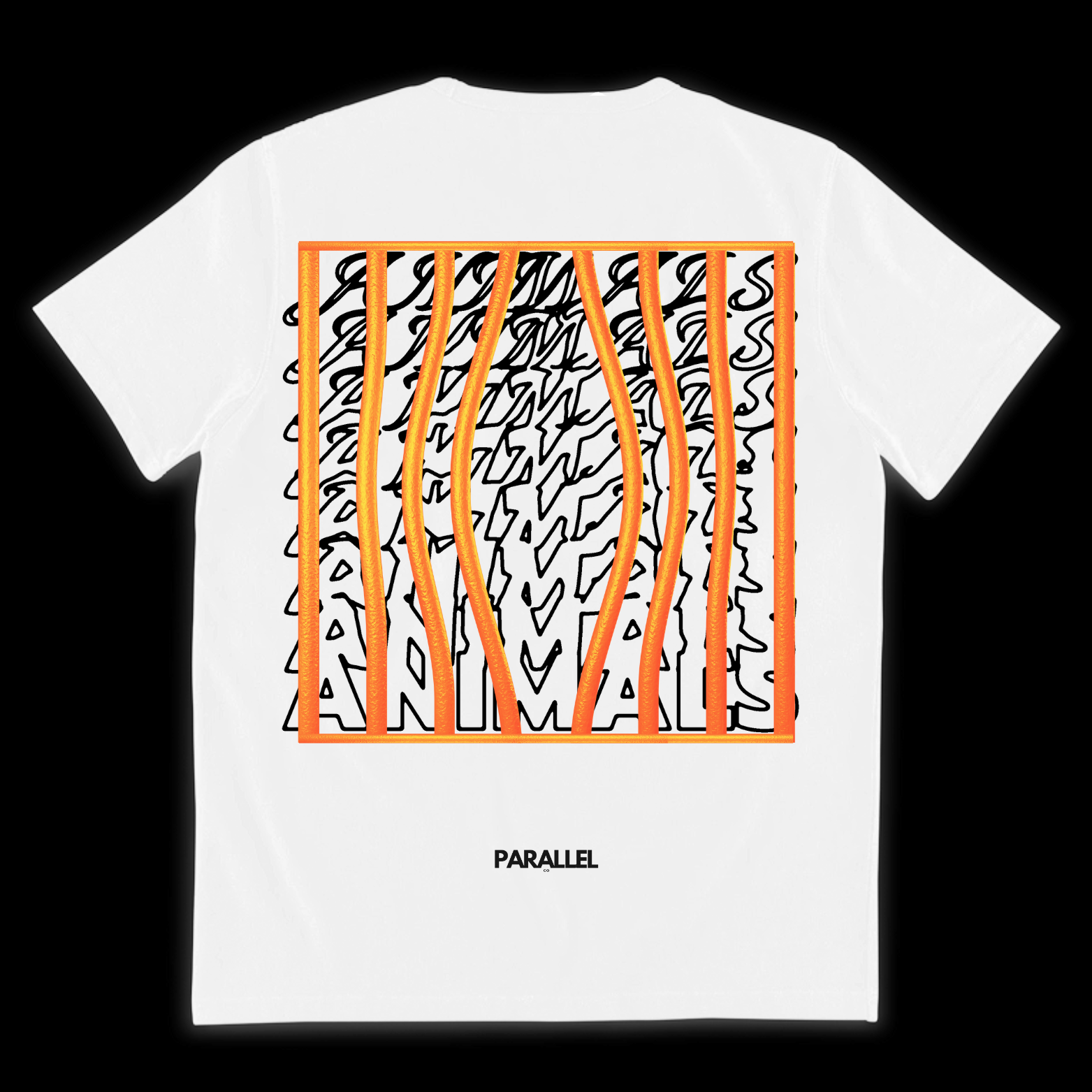 Caged Animals Tee Orange Parallel Co