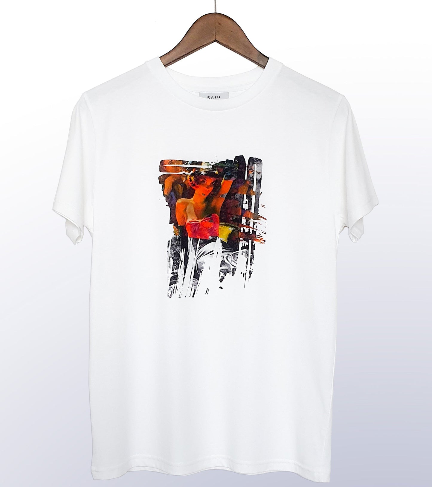 POP STROKE ONE - FRONT PRINT - WHITE T-SHIRT