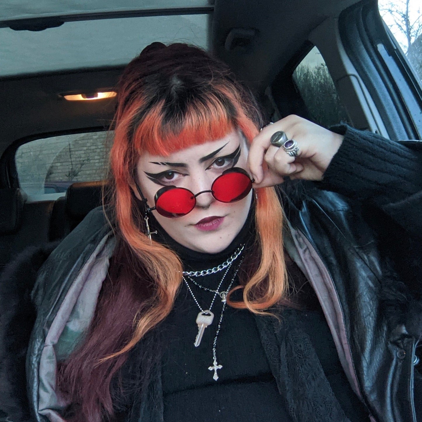 Framed Red x Black Sunglasses