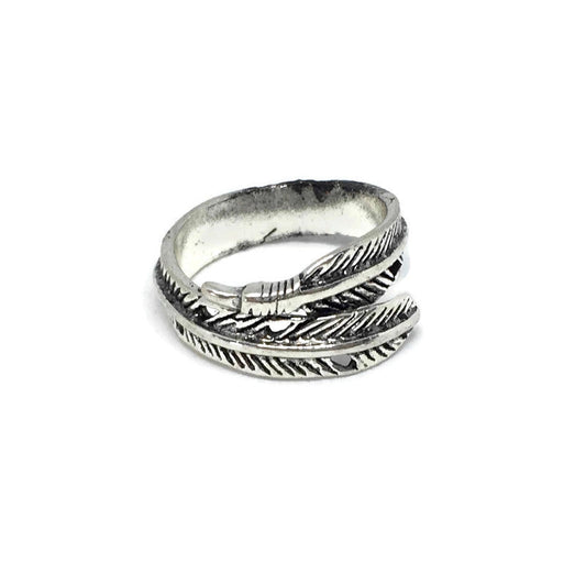 Feather Adjustable Band Ring