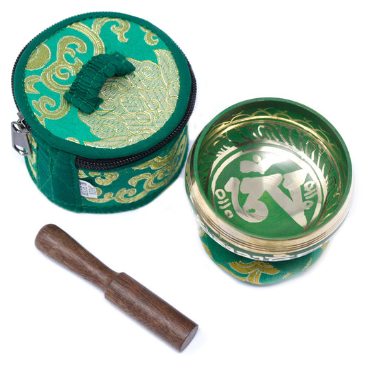 Mini Singing Bowl Gift Set - Green