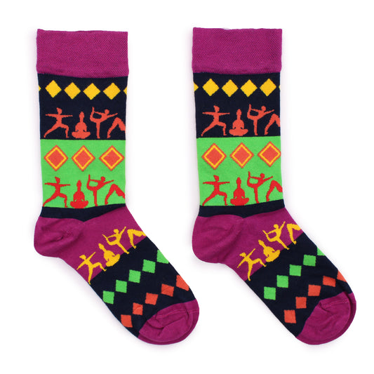 Hop Hare Bamboo Socks S/M - Yoga Poses