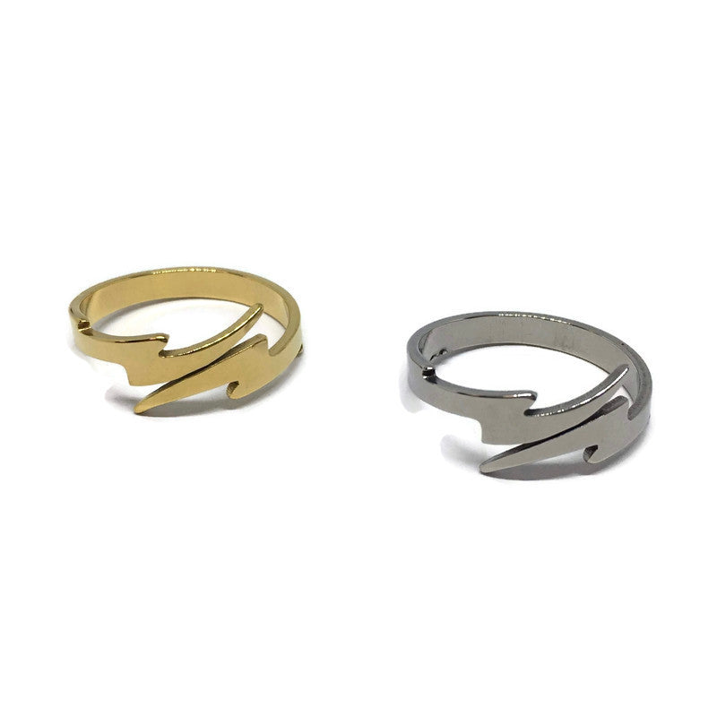 Lightning Bolt Adjustable Band Ring