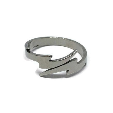 Lightning Bolt Adjustable Band Ring