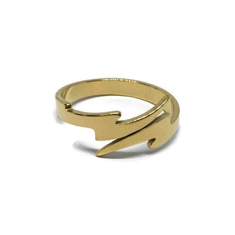 Lightning Bolt Adjustable Band Ring