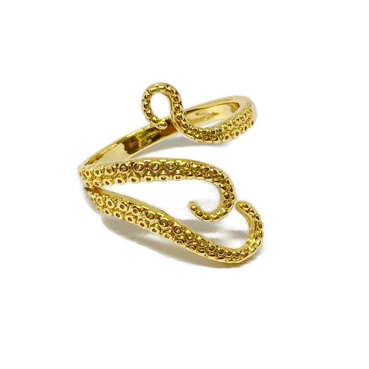 Octopus Tentacle Wraparound Ring