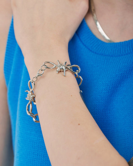 Barbara Bud Silver Bracelet - Bad Handwriting