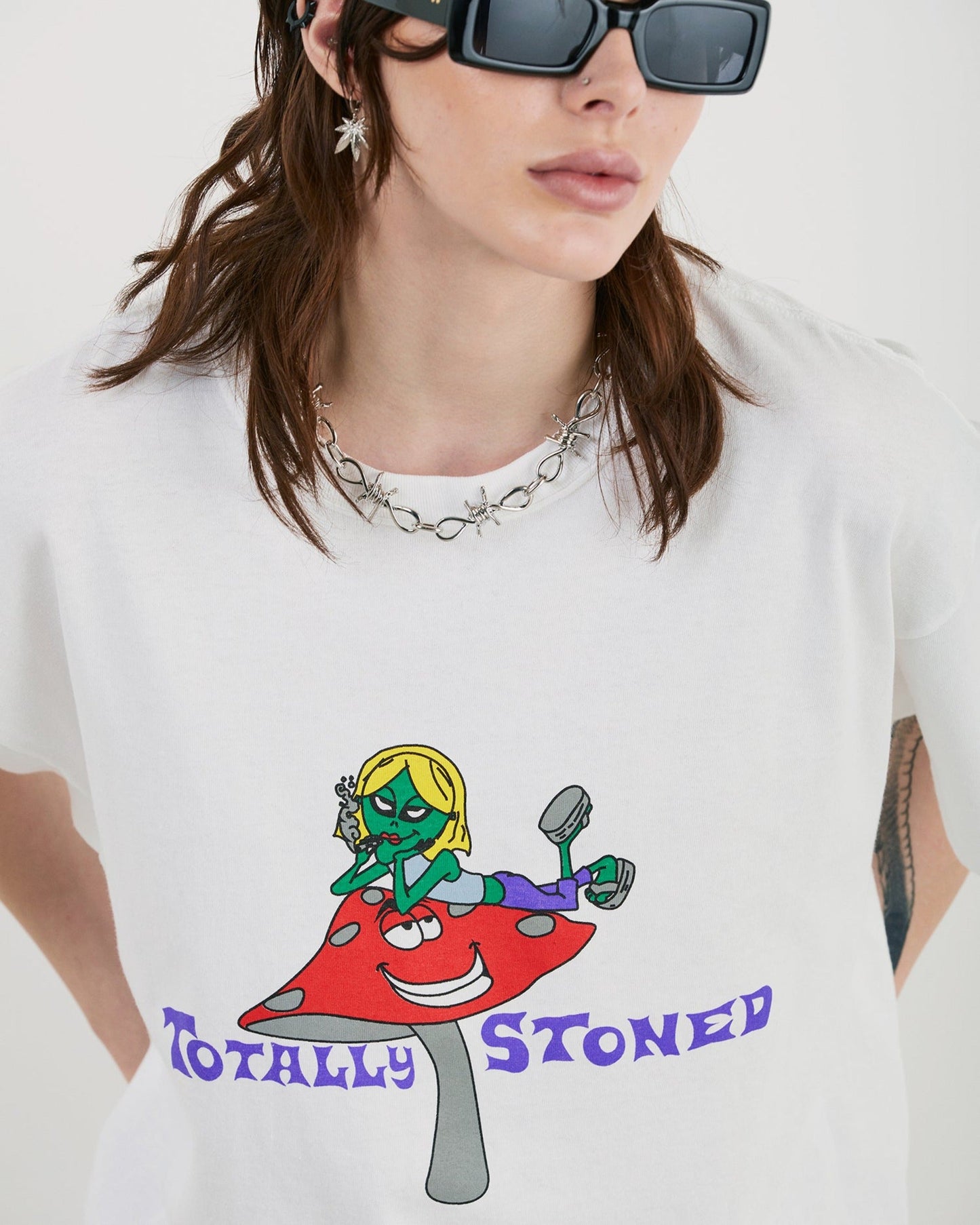 Totally Stoned Oversized Tee - Bad Handwriting