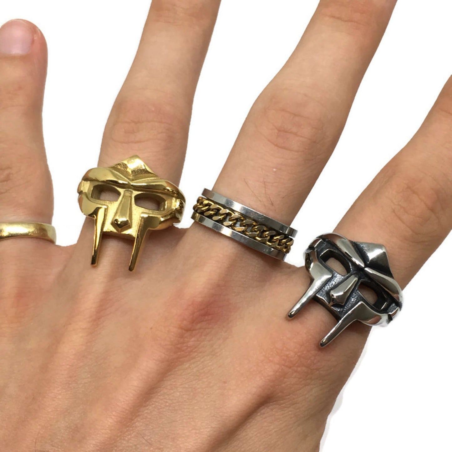 MF DOOM Steel Mask Ring