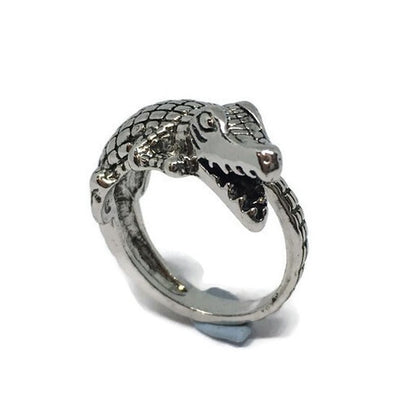 Crocodile Adjustable Band Ring