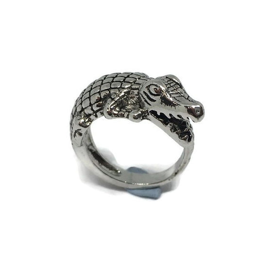 Crocodile Adjustable Band Ring