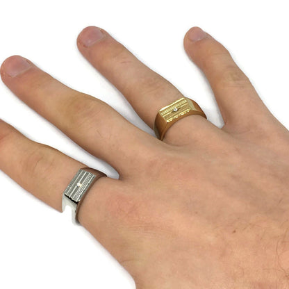 Rugged Iced Band Ring