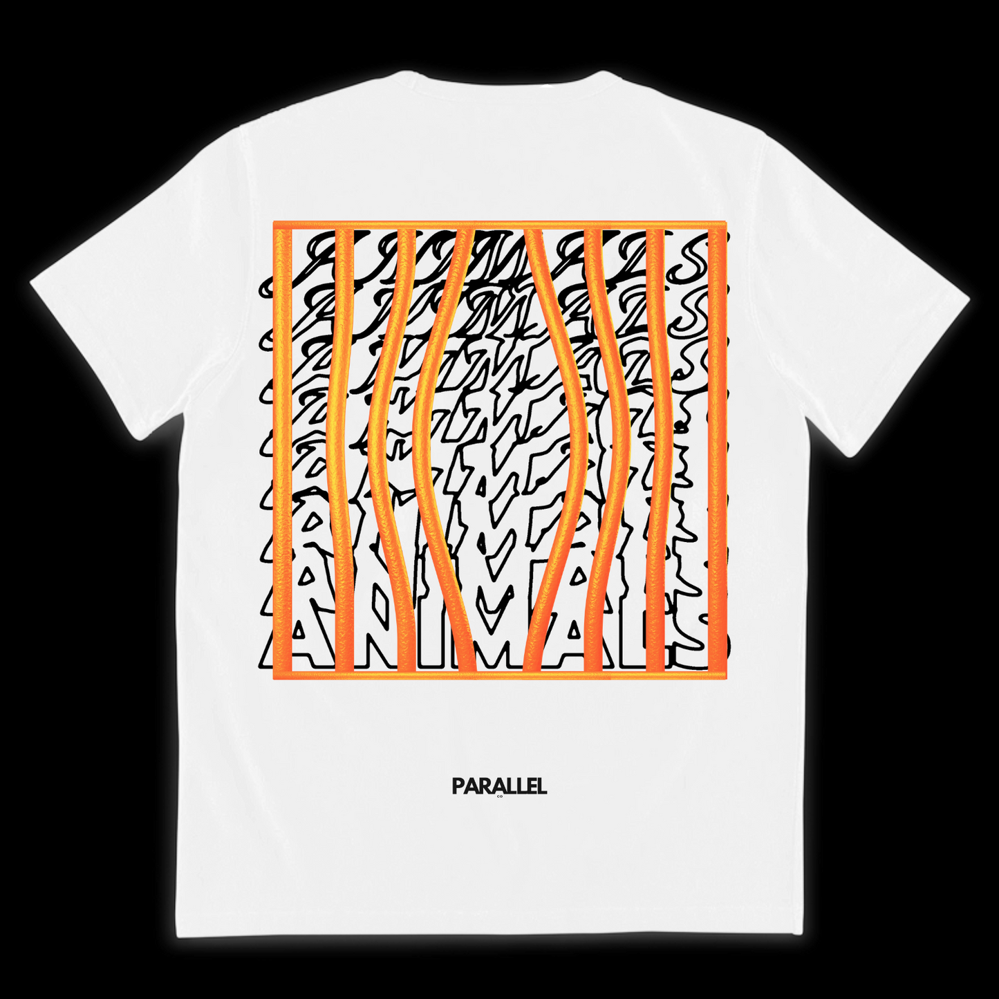 Caged Animals Tee - Orange