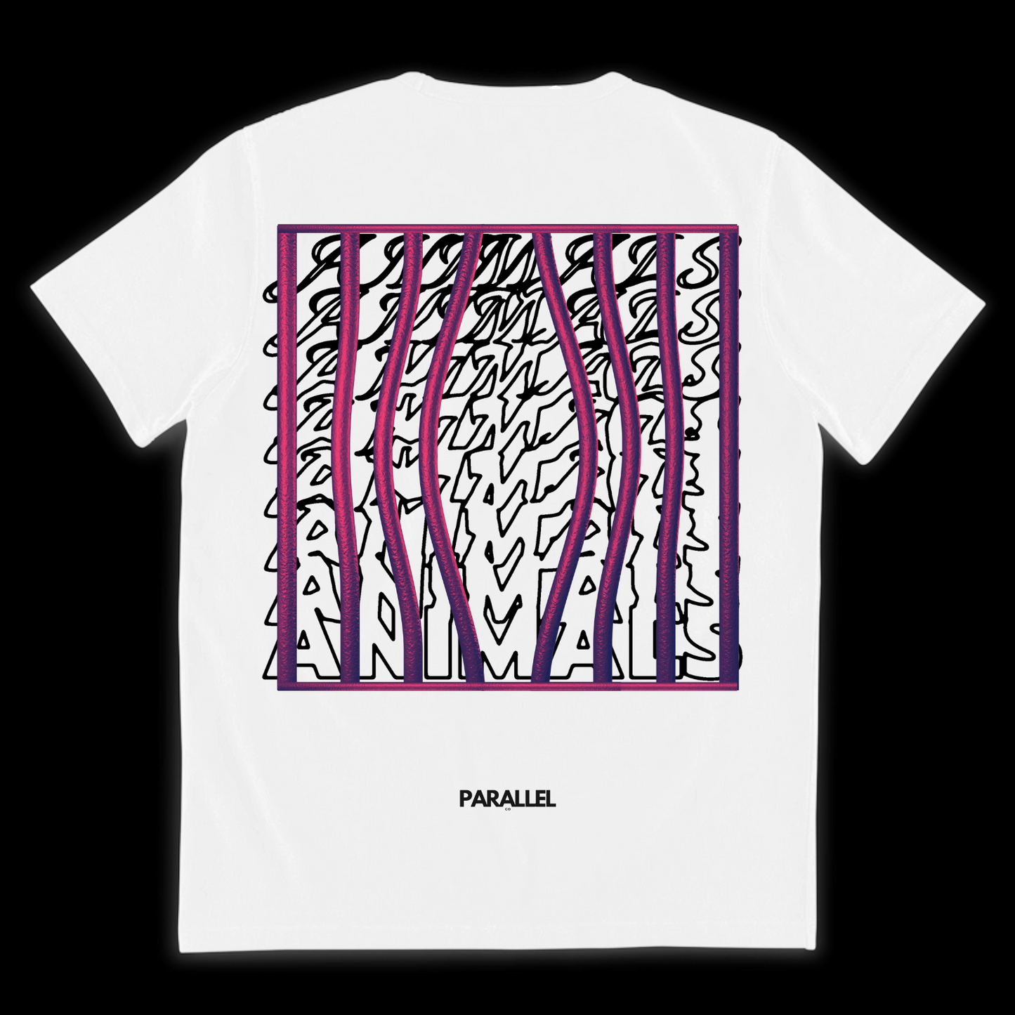 Caged Animals Tee - Purple