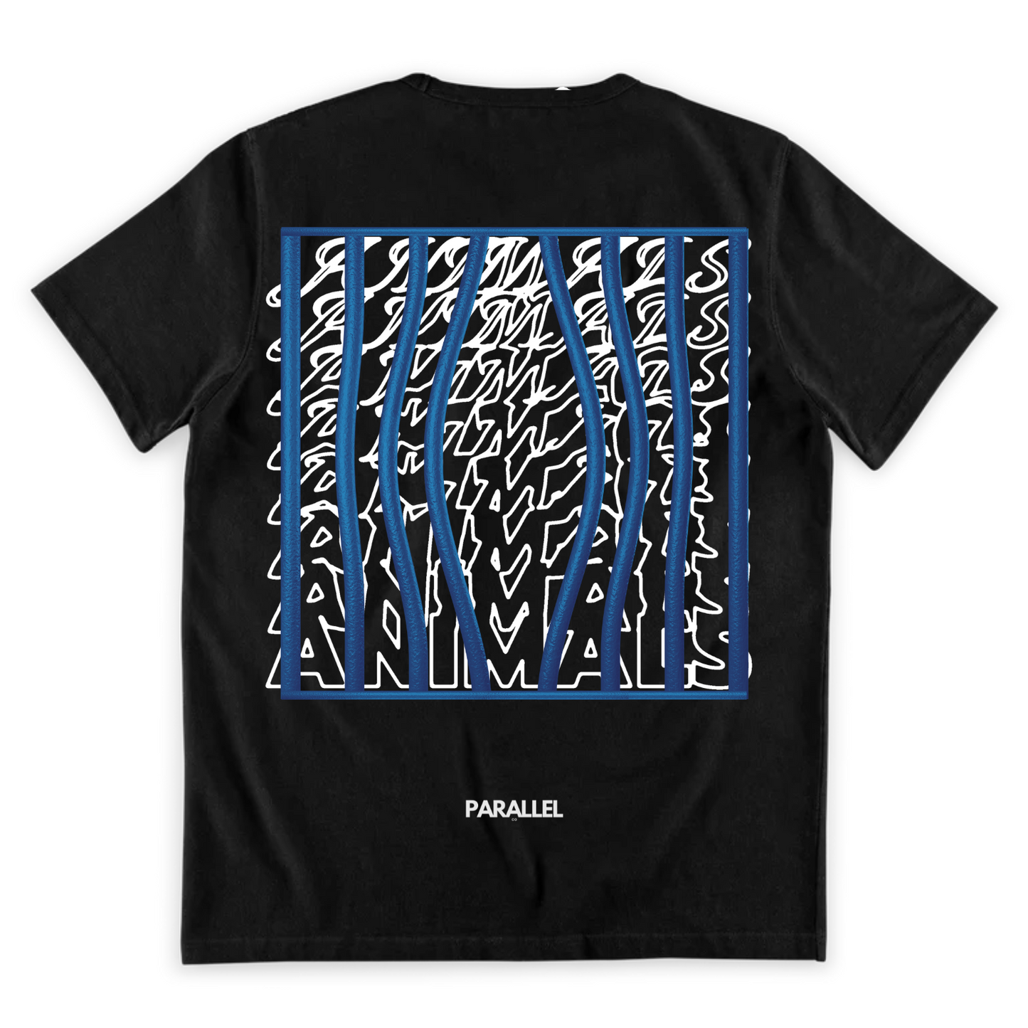 Caged Animals Tee - Blue
