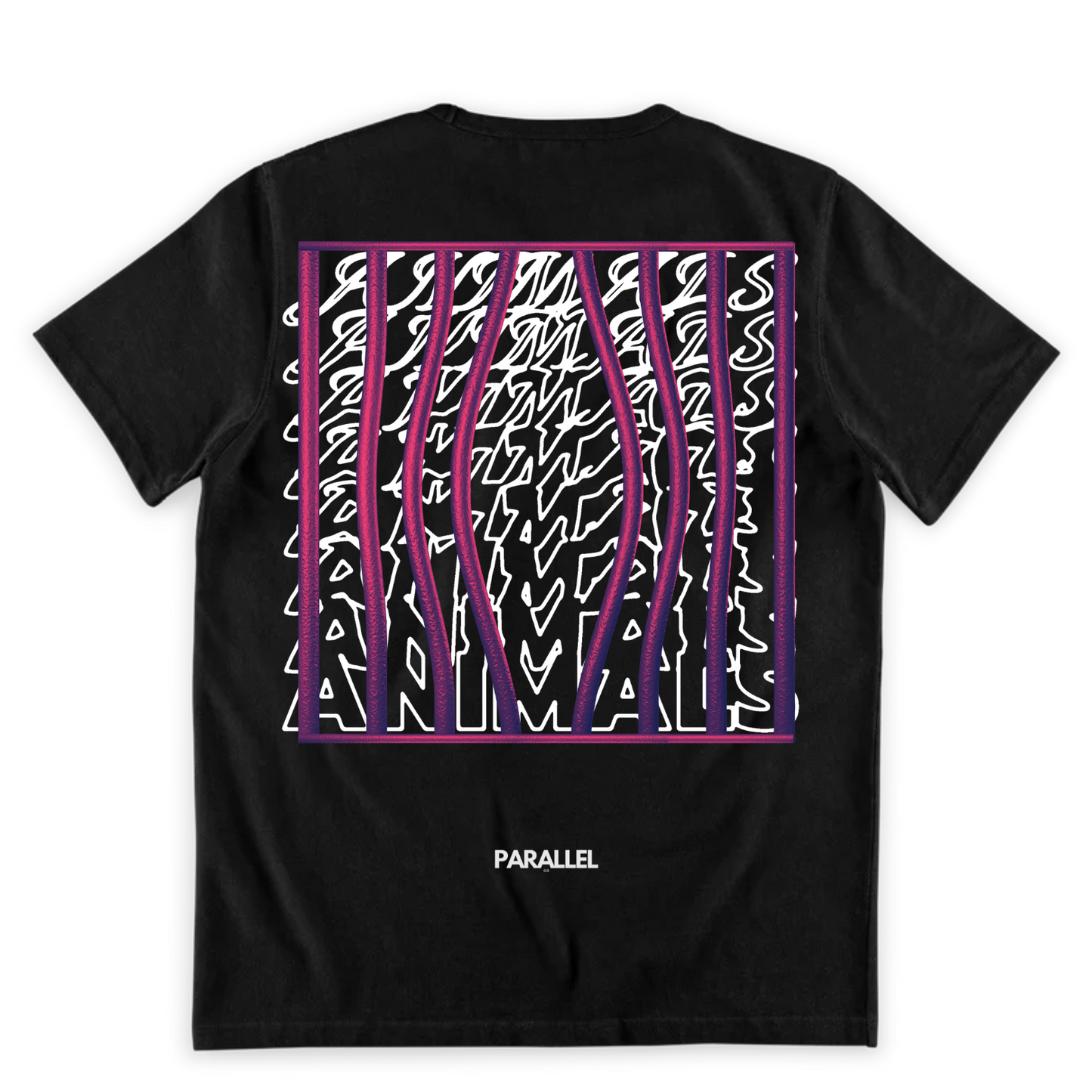 Caged Animals Tee - Purple