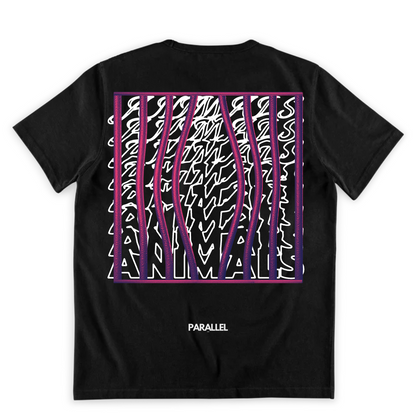 Caged Animals Tee - Purple