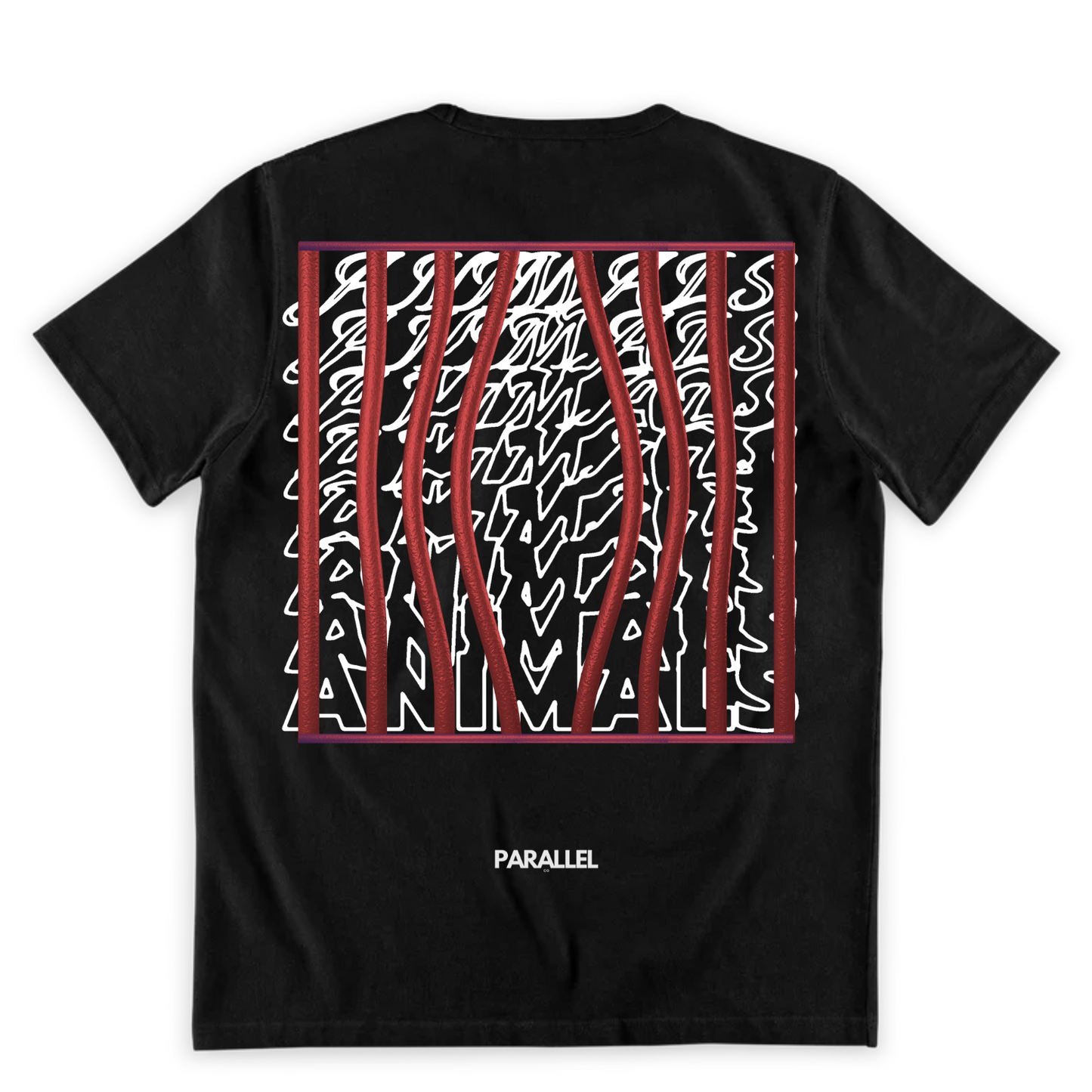 Caged Animals Tee - Red