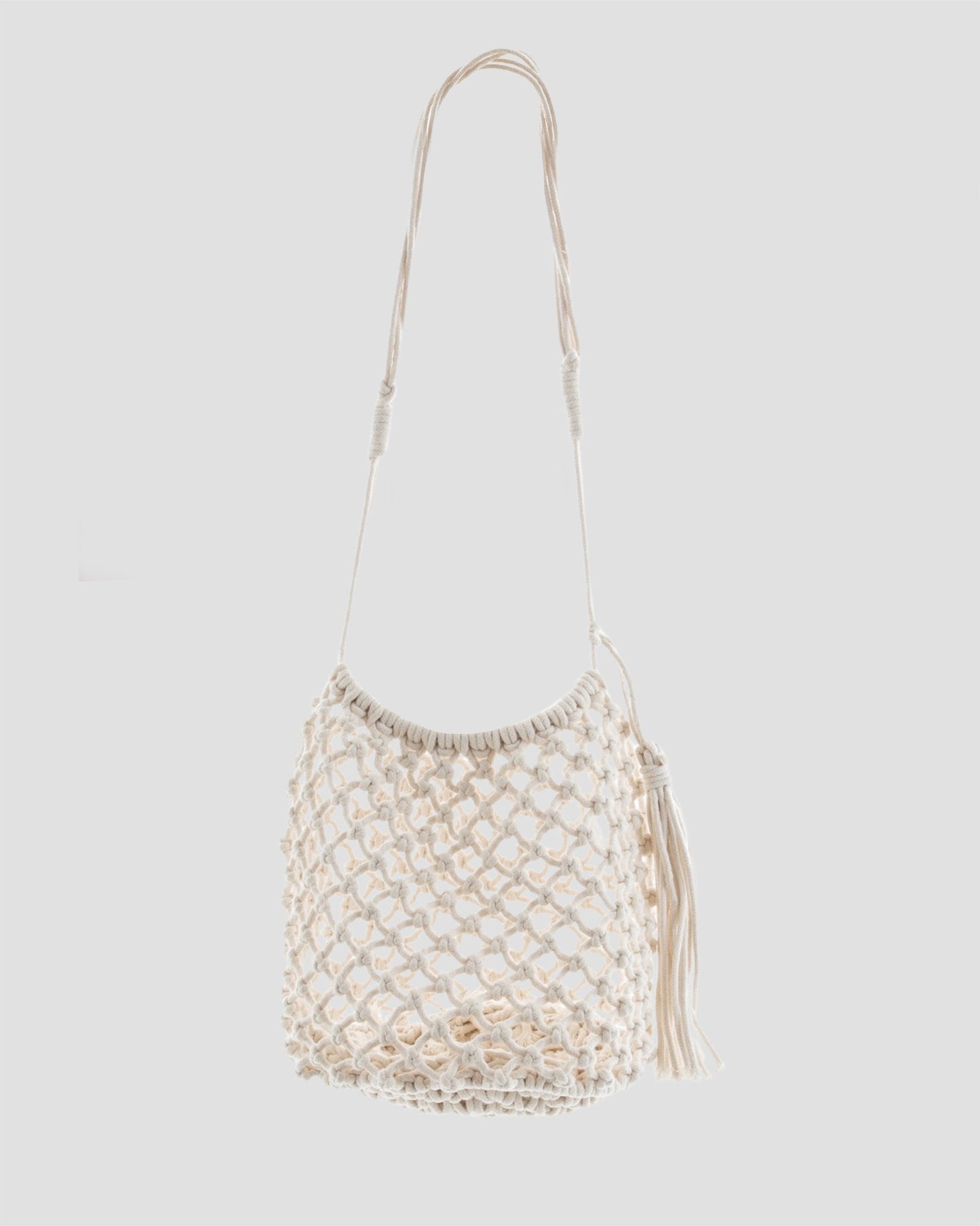 LMIRL Crochet Net Shoulder Bag In White