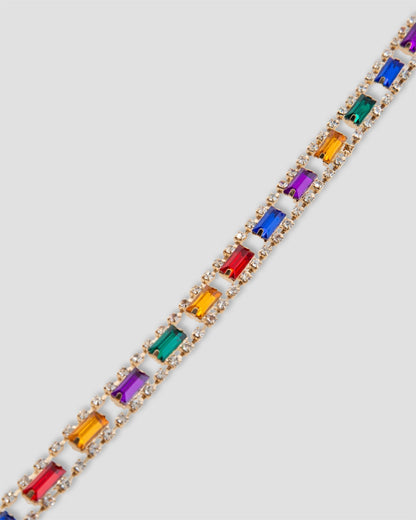 Euphoria Belly Chain With Sea Gemstones In Multicolour