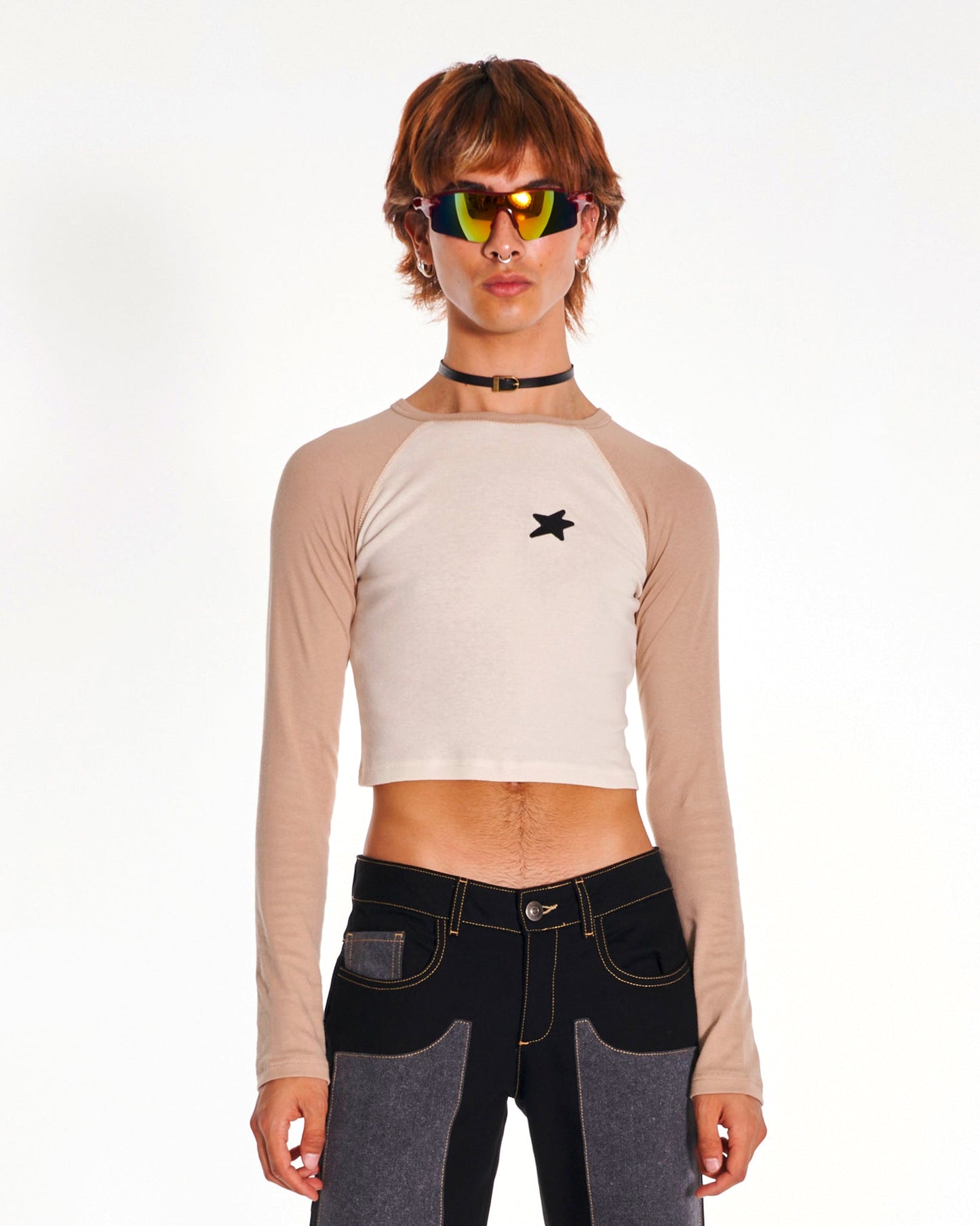 Cosmic Baby Graphic Long Sleeve Crop Top