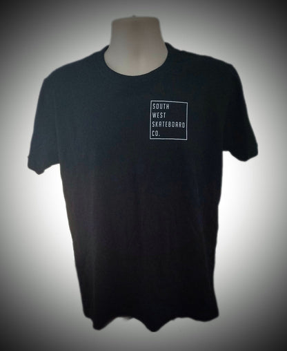 South West Skateboard Co. T-Shirt - Black/White Logo