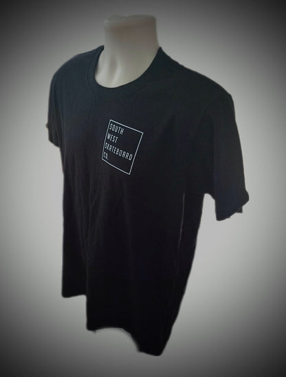 South West Skateboard Co. T-Shirt - Black/White Logo