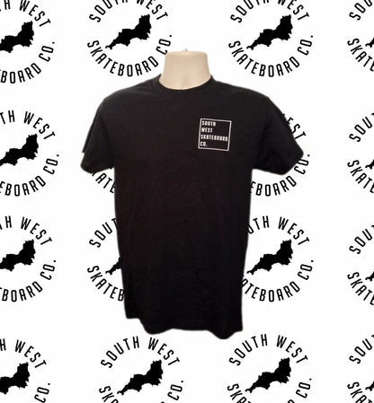 South West Skateboard Co. T-Shirt - Black/White Logo