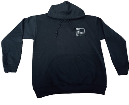 South West Skateboard Co. Pullover Hoody - black box logo.