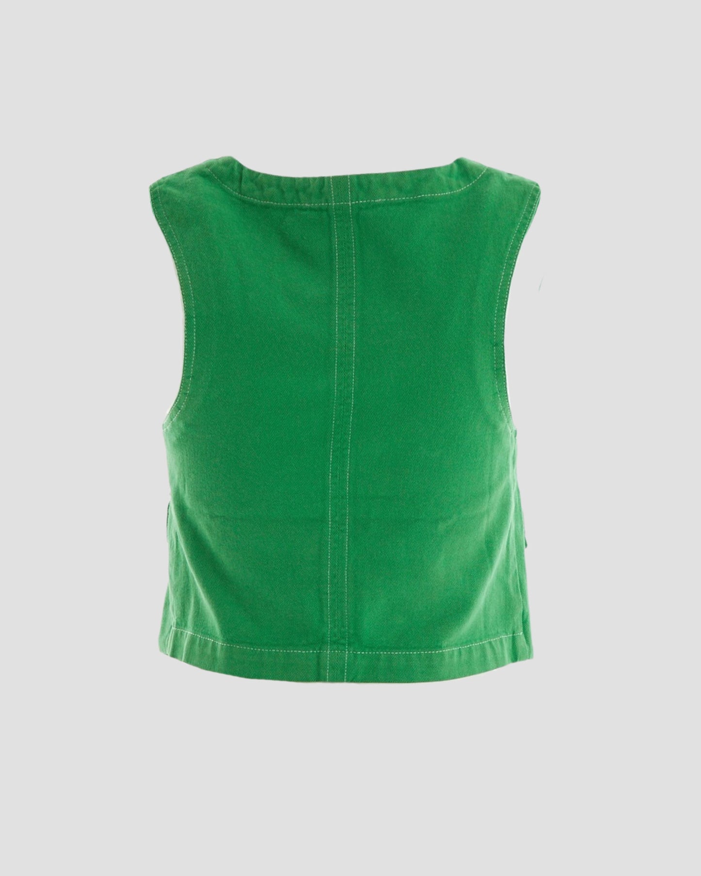 Clubland Co-Ord Button Up Technical Cargo Waist Coat in Green