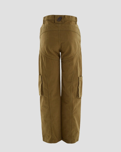 Free Entry Low Rise Straight Fit Technical Jeans in Khaki