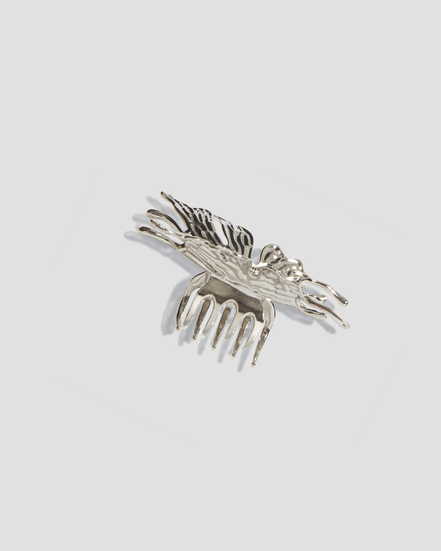 Villain Butterfly Hair Clip In Silver