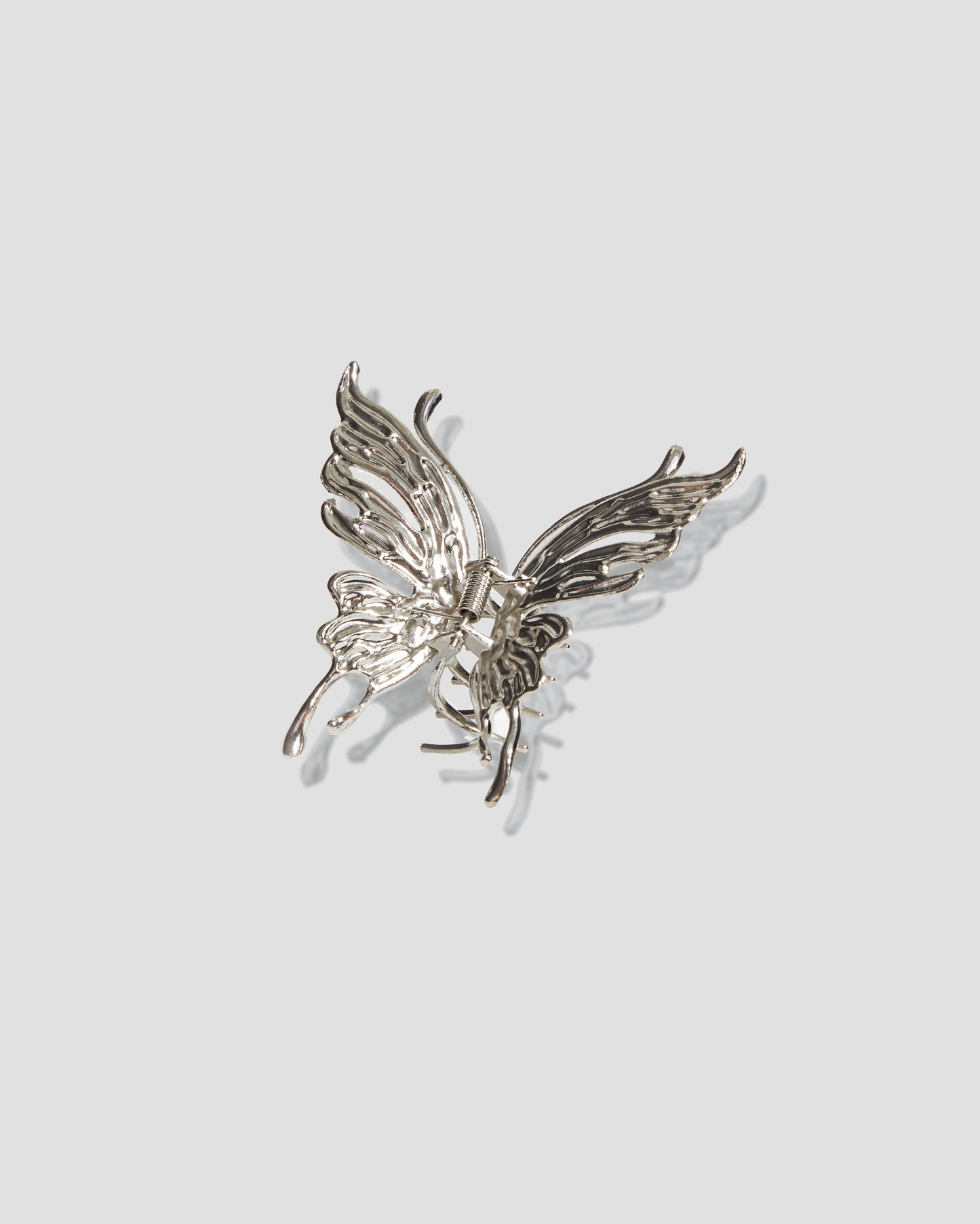 Villain Butterfly Hair Clip In Silver