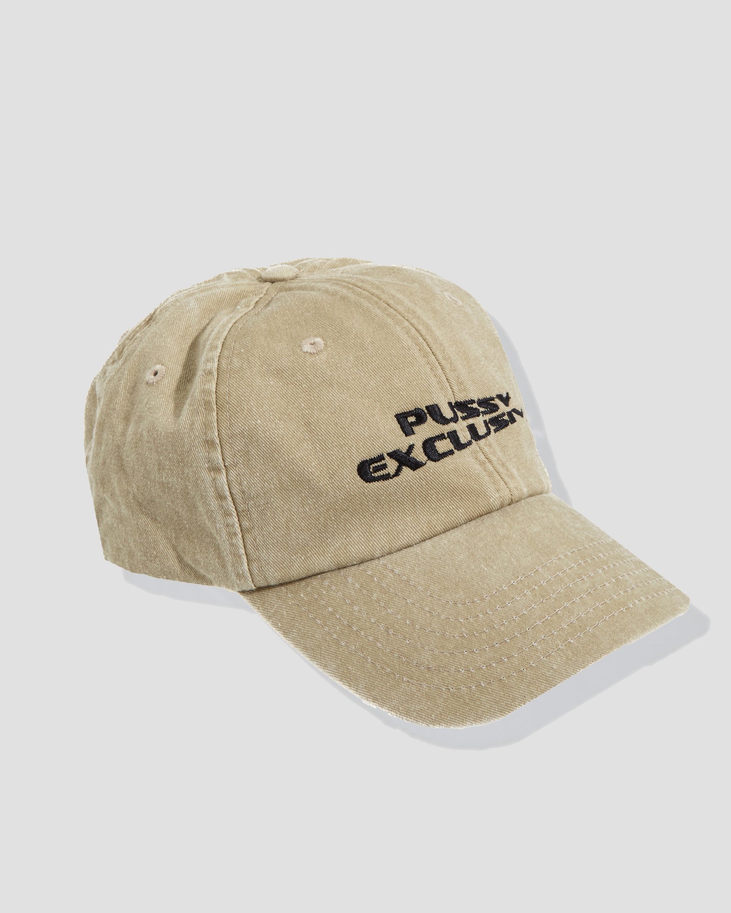 Exclusive Slogan Print Cap in Beige