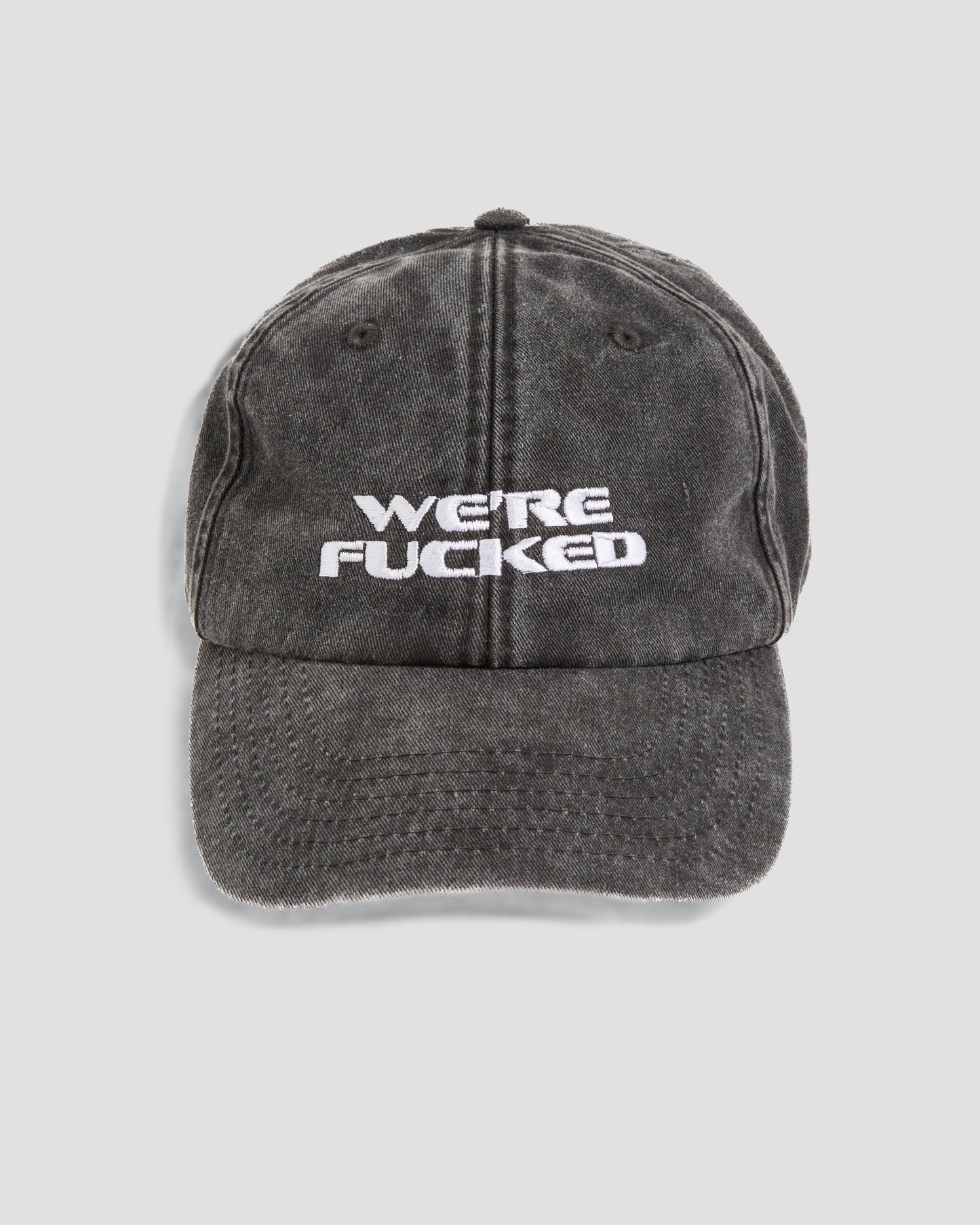 Effy Distressed Logo Cap in Dark Grey