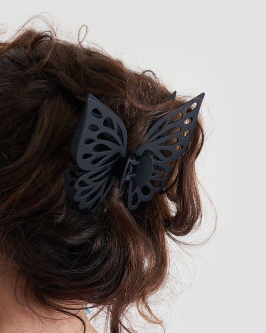 PLUR Chunky Butterfly Clip In Black