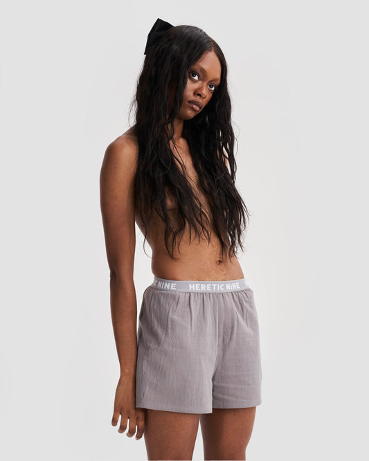 Unisex Boxer Shorts in Stone Grey