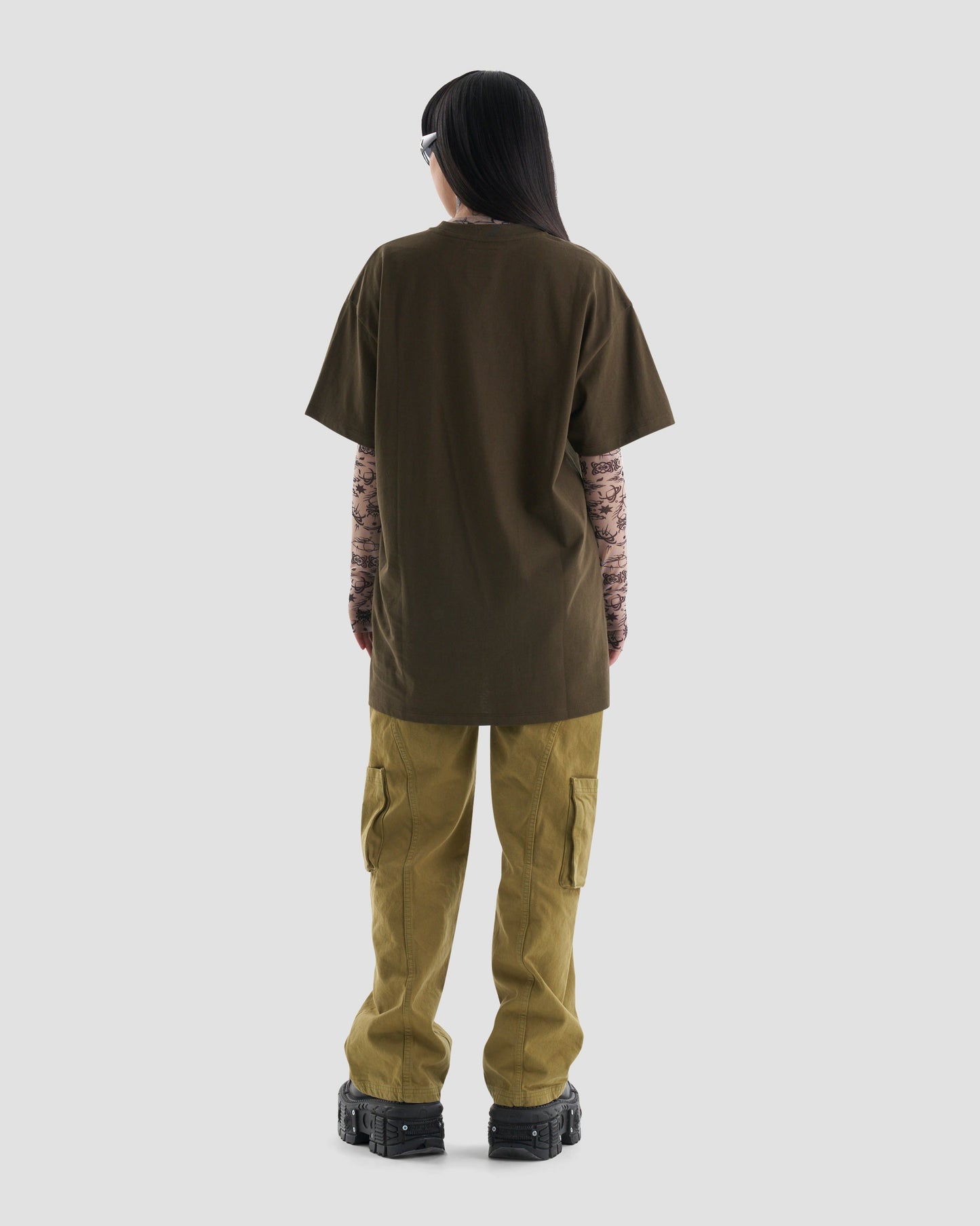 Nostalgia Graphic Oversized T-Shirt in Brown