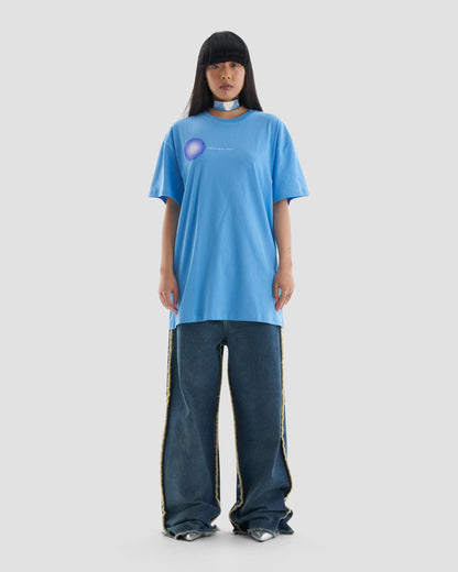 Nostalgia Graphic Oversized T-Shirt in Blue