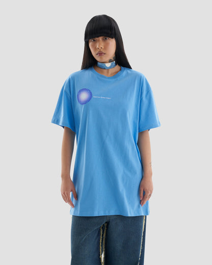 Nostalgia Graphic Oversized T-Shirt in Blue