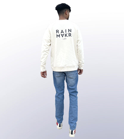 RAINMAKR LDN - BACK PRINT - NATURAL RAW JUMPER