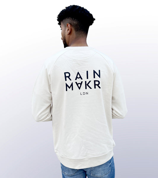 RAINMAKR LDN - BACK PRINT - NATURAL RAW JUMPER