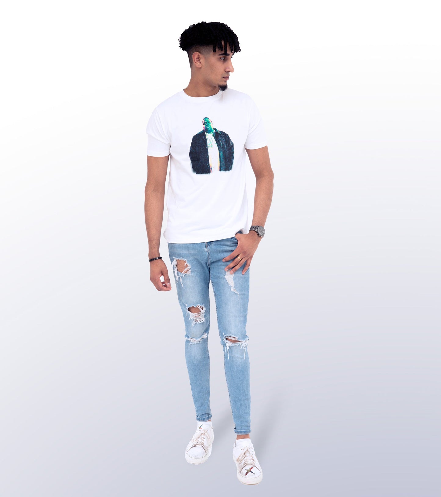 ICON TWO - FRONT PRINT - WHITE T-SHIRT