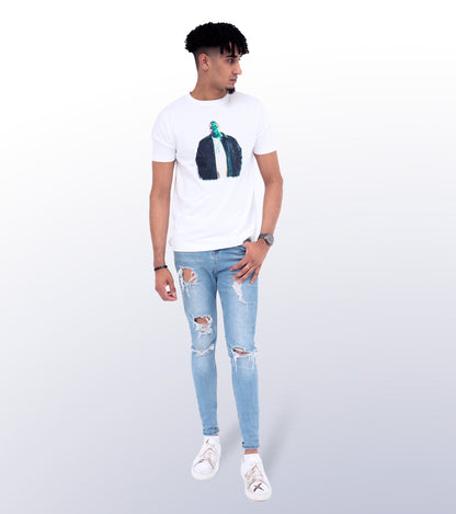 ICON TWO - FRONT PRINT - WHITE T-SHIRT
