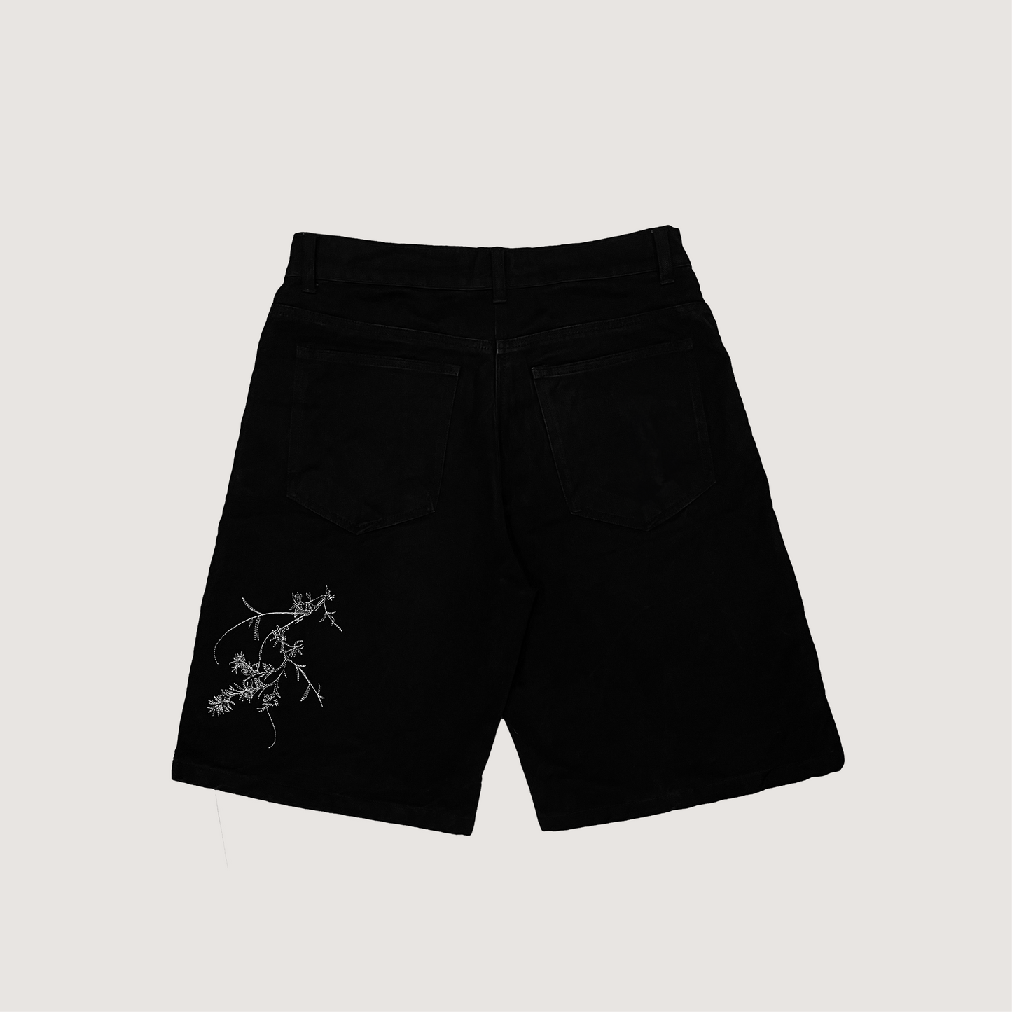 Yew Tree Embroidered Jorts