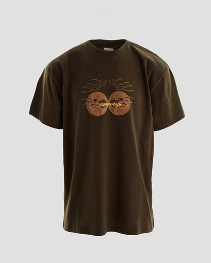 Nostalgia Graphic Oversized T-Shirt in Brown