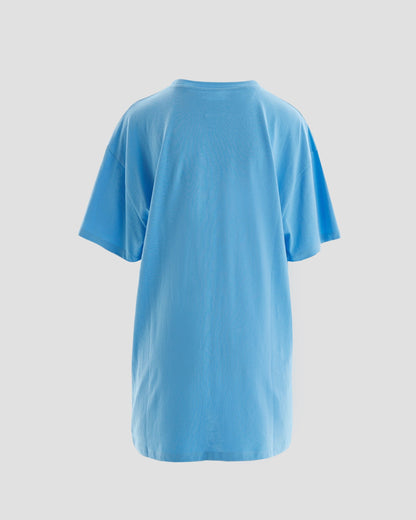 Nostalgia Graphic Oversized T-Shirt in Blue