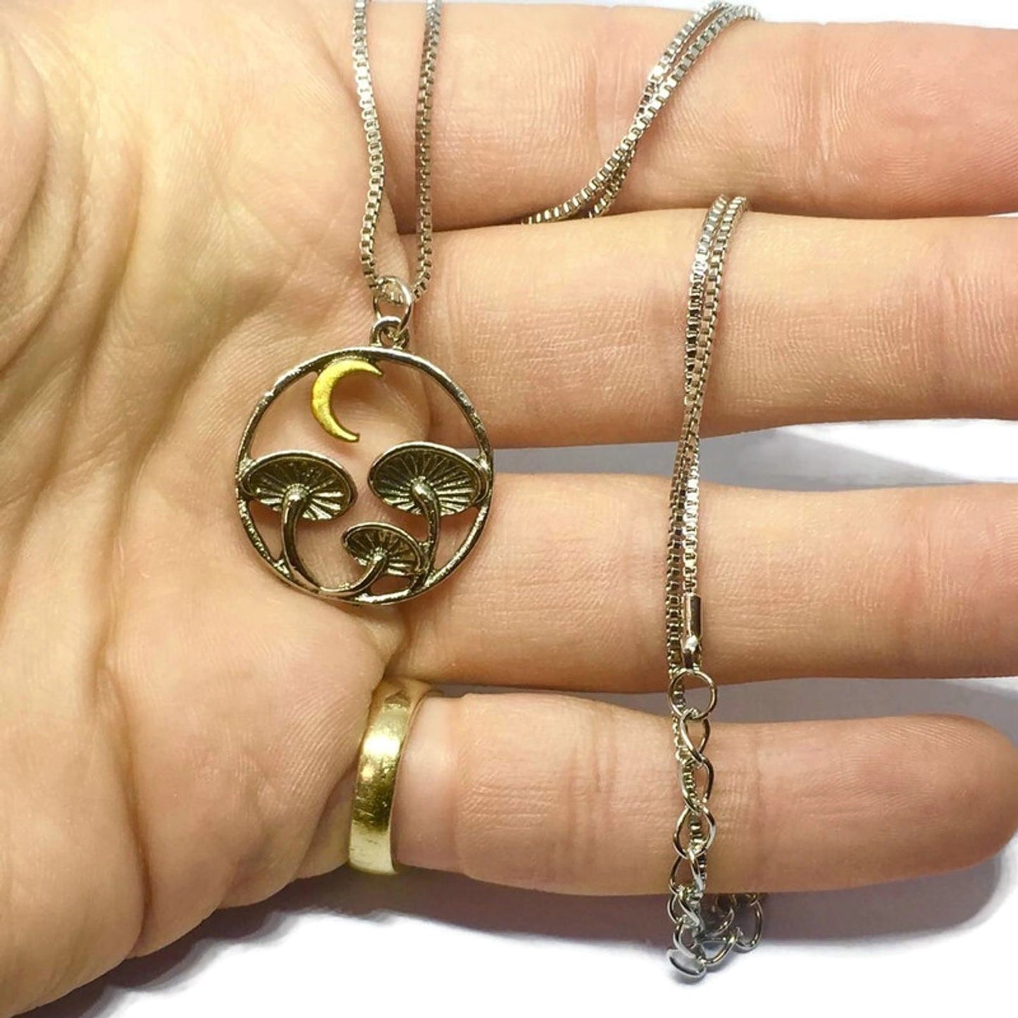 Magic Mushroom Coin Necklace