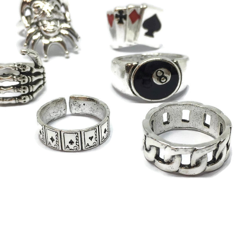 6 Piece Jester Ring Set